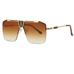 نظارات شمسية كبيرة الحجم بدون إطار للنساء