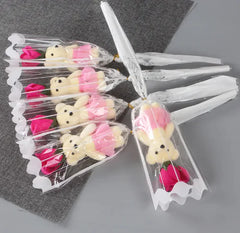 Single Bear Rose Soap Flower Christmas Gift