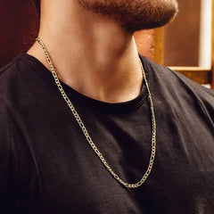 مجموعة قلادات سلسلة فيجارو الذهبية