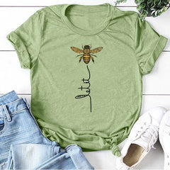 تي شيرت Bee Kind: تي شيرت جرافيكي للنساء من Hillbilly (2020)