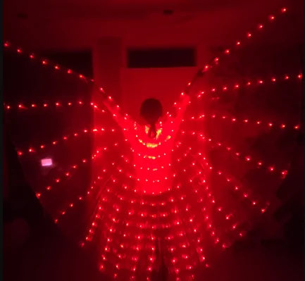 أجنحة الفراشات الملونة LED للأطفال مع عصا تلسكوبية