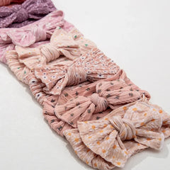 طباعة عصابة رأس من النايلون للبنات الصغيرات مع عقدة علوية