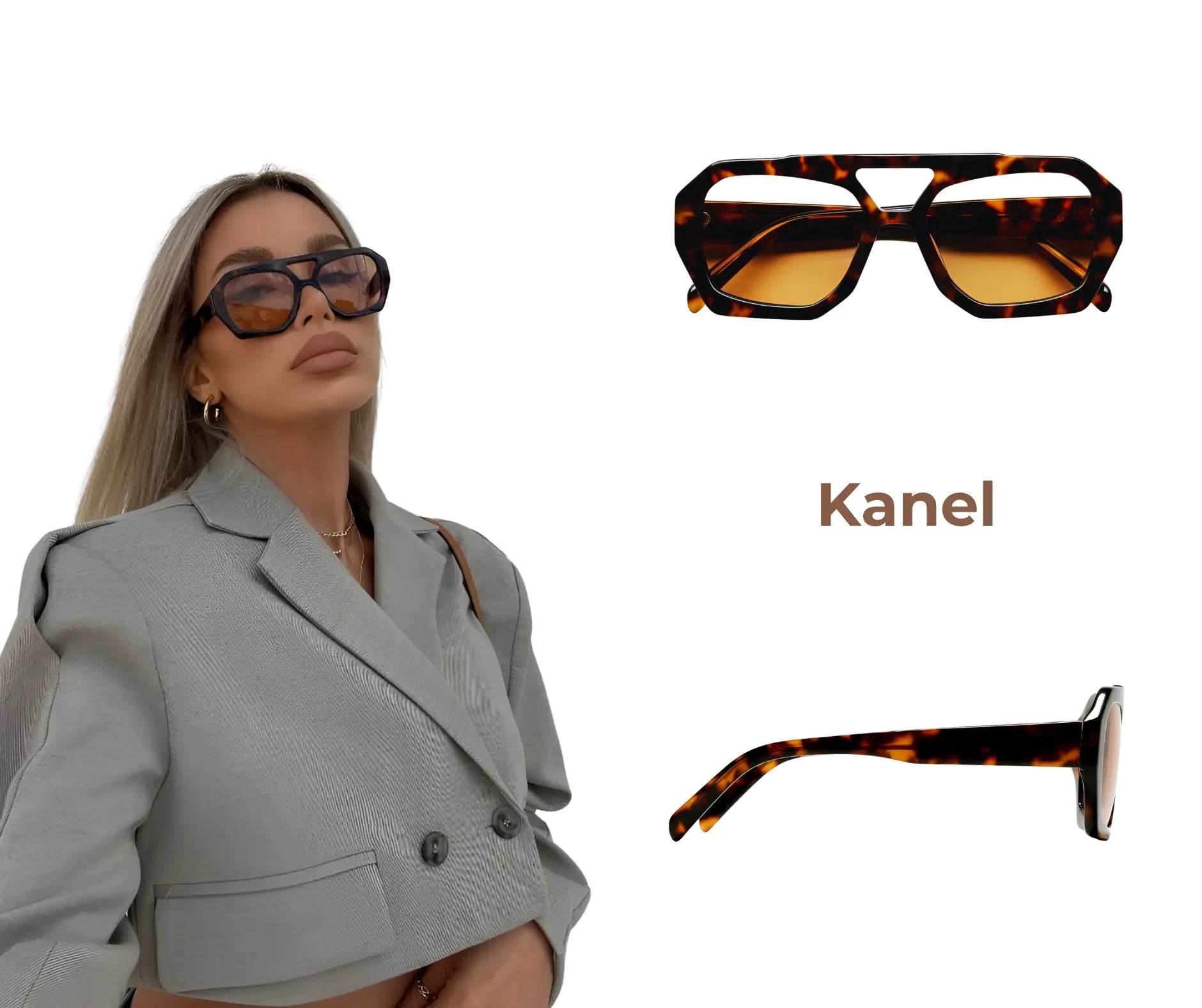 نظارة شمسية ريترو بوليجون للنساء
