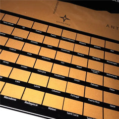 خرائط سفر فاخرة بألوان مائية قابلة للخدش