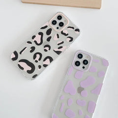 حافظة شفافة بطبعة جلد النمر العتيق