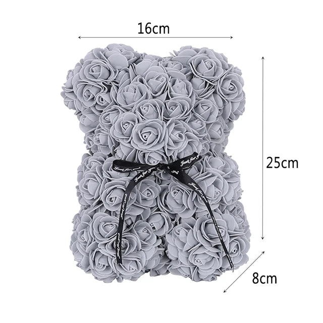 1/2pc 25cm Teddy Rose Bear with Bouquet