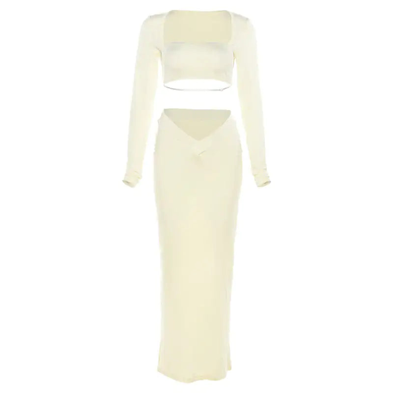 طقم تنورة ماكسي بأكمام طويلة من Truly Yours