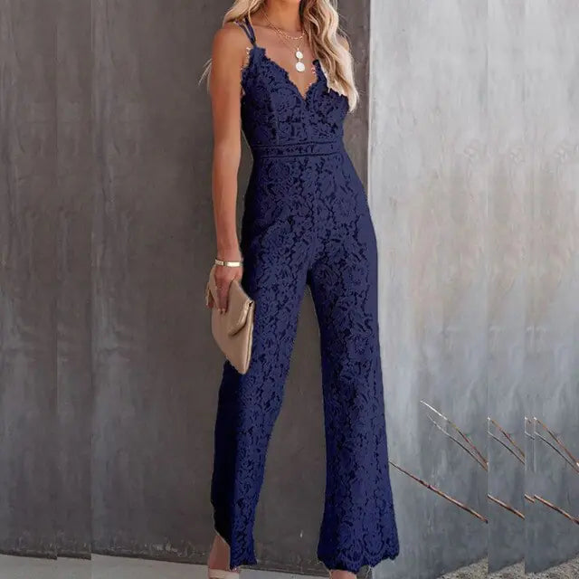 Summer Sleeveless Sling Party Jumpsuit