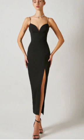 Sleeveless Mermaid Front With Slit Dress