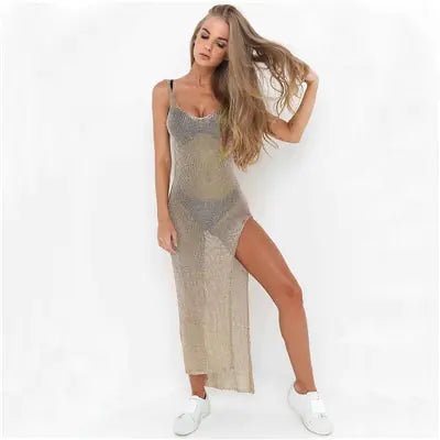 Mesh Beach Dress: Sheer Glam