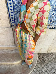 Lapel Shirt & Long Pants