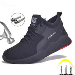 Men Work Safety Shoes Steel Toe Cap