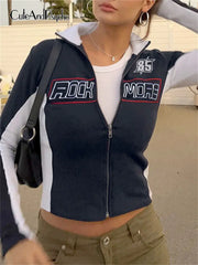 Streetwear Autumn Cute Zip Up Outfits