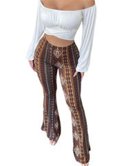 سراويل Frauen Boho المضيئة العرقية القبلية