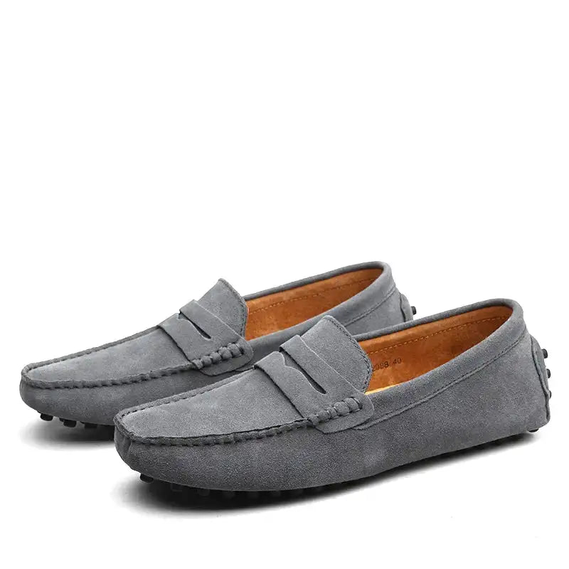 Leather Loafers Casual Slip-On Driving Shoes