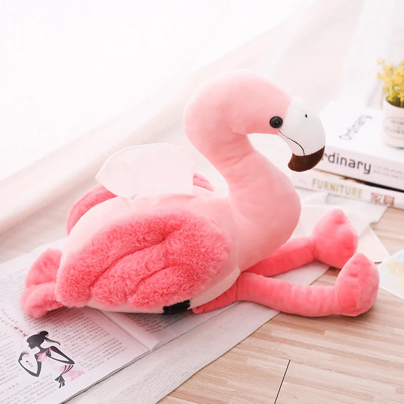 Pink Flamingo Tissue Box