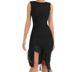 Rosa Ruffle Midi Dress