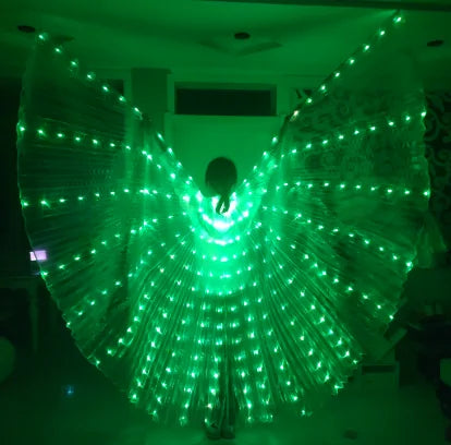 أجنحة الفراشات الملونة LED للأطفال مع عصا تلسكوبية