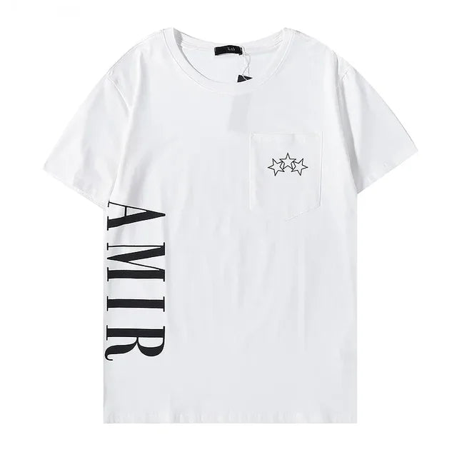 Short Sleeve Graffiti Letter Printed T-shirt