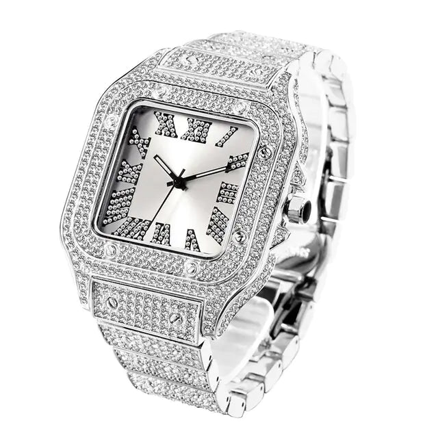 Iced Out Rhinestone Quartz Watch