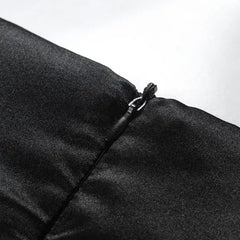 فستان طويل مطوي بدون أكمام