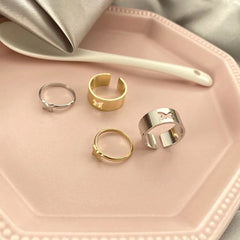 2pcs Vintage Butterfly Rings