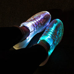 Light Up Luminous Fiber Optic Shoes