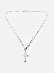 The Stainless Steel Pendant Necklace with Diamond