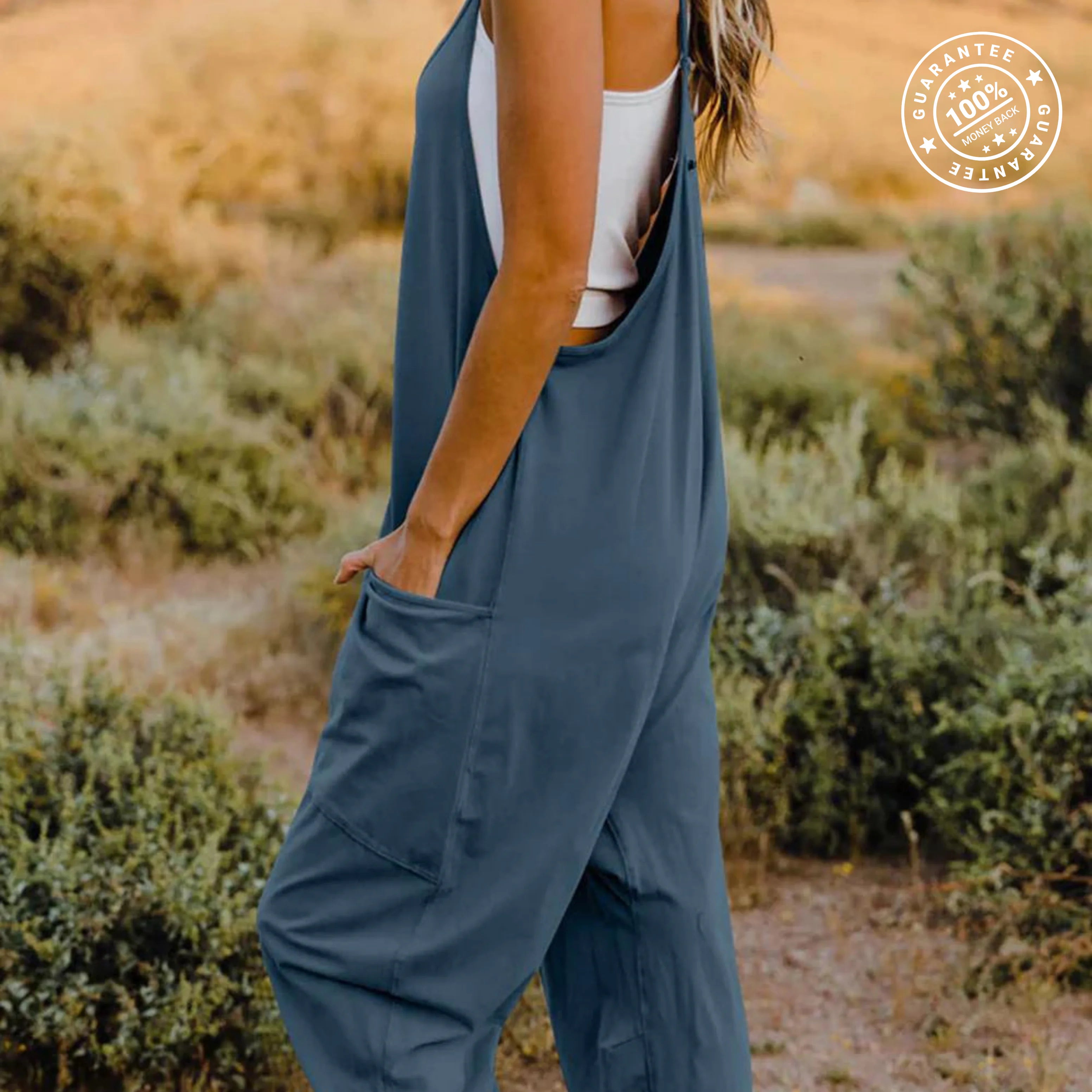 Sleeveless Overalls Jumpsuit