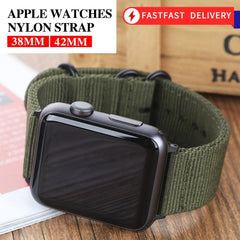 سوار من النايلون والجلد لساعة Apple Watch