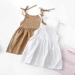 Sleeveless Cotton Toddler Girl Dress