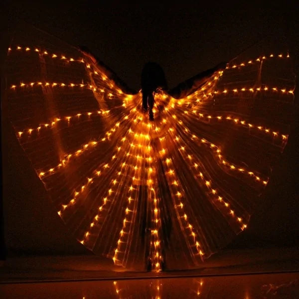أجنحة الفراشات الملونة LED للأطفال مع عصا تلسكوبية
