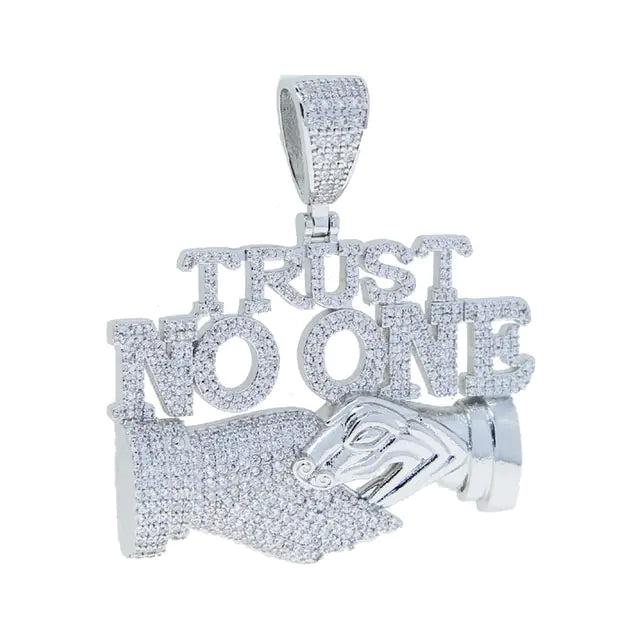 Trust No One Pendant Necklaces