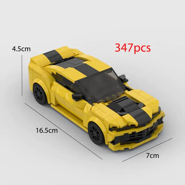 كتلة بناء سيارة سباق رياضية من طراز MOC Nostalgic Camaro Z28