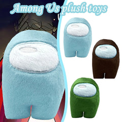 لعبة محشوة ناعمة من Among Us مع موسيقى: دمية صغيرة حمراء لطيفة محشوة لعيد الميلاد