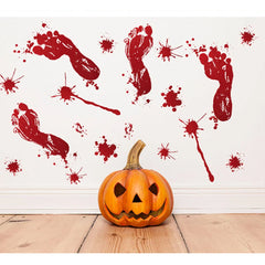 Horror Bloody Finger and Footprint  Wall Stickers