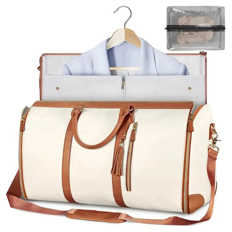 Fashion Large PU Folding Suit Storage Bag