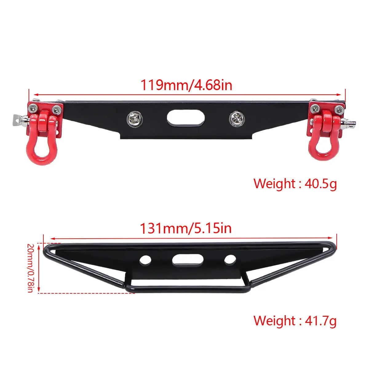 Metal Rear Bumper With Tow Hook