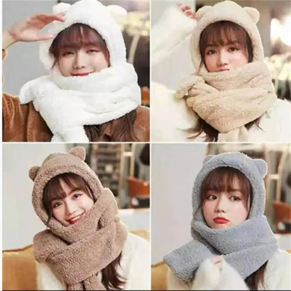 Bear Ear Hat Set