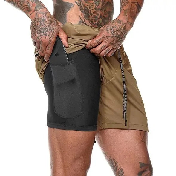 2-in-1 Jogging Men's Shorts