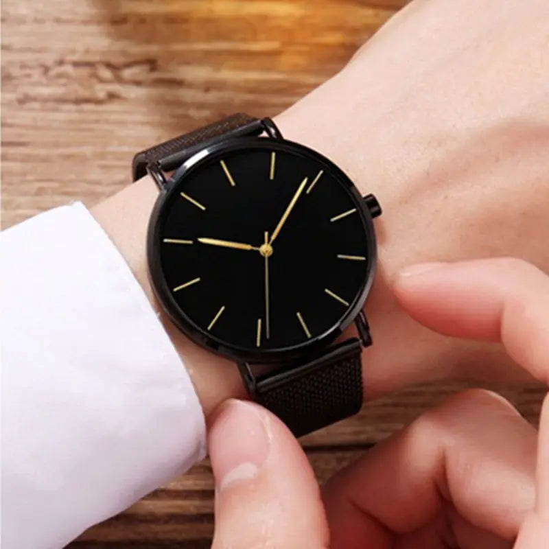 Ultra-Thin Magnetic Mesh Sport Watch