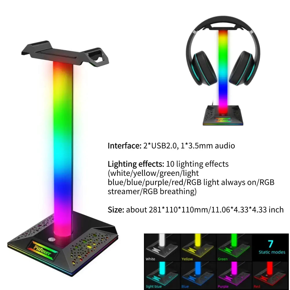 حامل سماعة الألعاب RGB