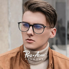 نظارات برو أكمي المستديرة TR90 المضادة للضوء الأزرق: للجنسين PC1541