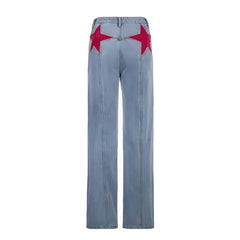 Star Red Denim