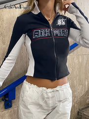 Streetwear Autumn Cute Zip Up Outfits