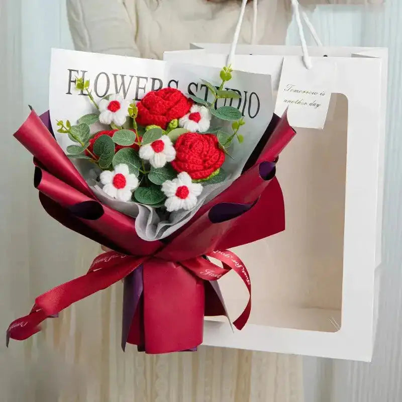 باقة زهور كروشيه