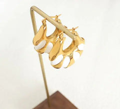 Black White Enamel Earrings