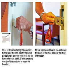 قفل باب الفندق المحمول للدفاع عن النفس