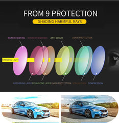 نظارات شمسية للرجال UV400 للمشي لمسافات طويلة وصيد الأسماك