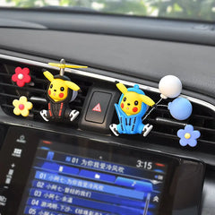 Pokemon Pikachu Car Aromatherapy Clip Cute Anime Doll Car